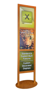 custom decorating treatments for signage stands and displays