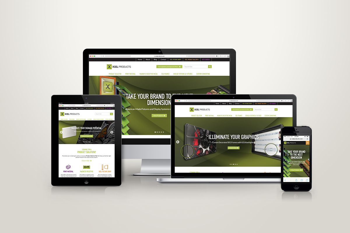 Xcel Products New Responsive Website